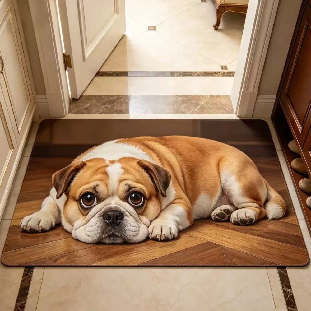 Quick Dry Diatomite Bath Mat - Fun Non-slip Dog Pattern Doormat Diatomite