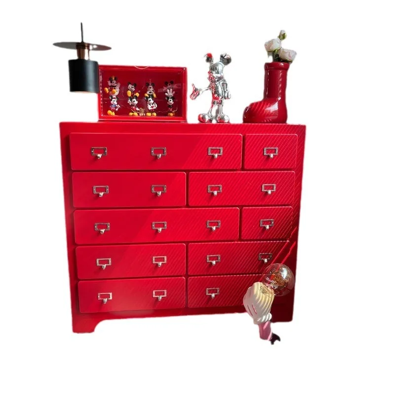 Storage & Organization - Pink solid wood ten chest cabinets,