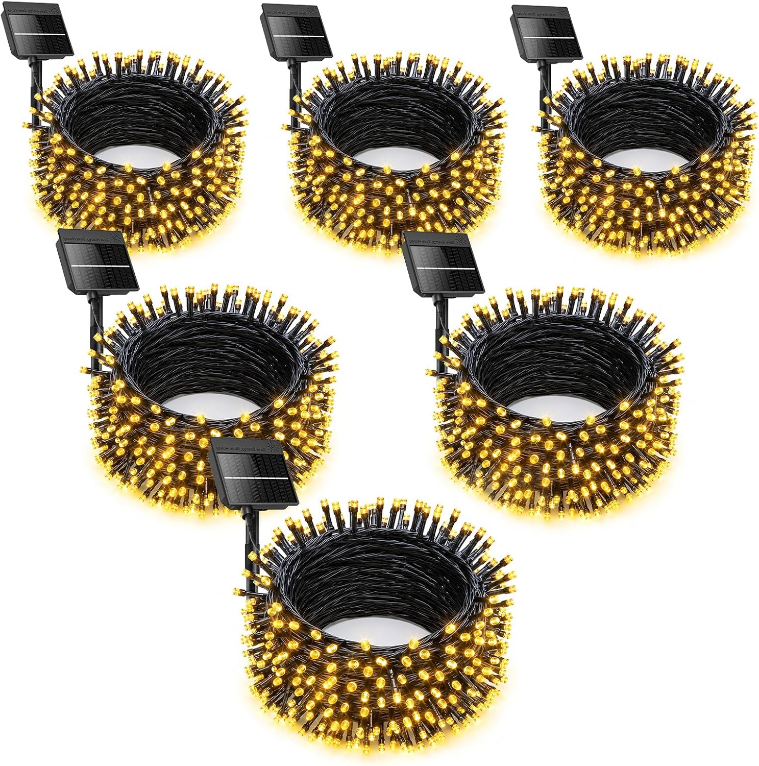Lighting - 6-Pack Outdoor Solar Christmas Lights, 600