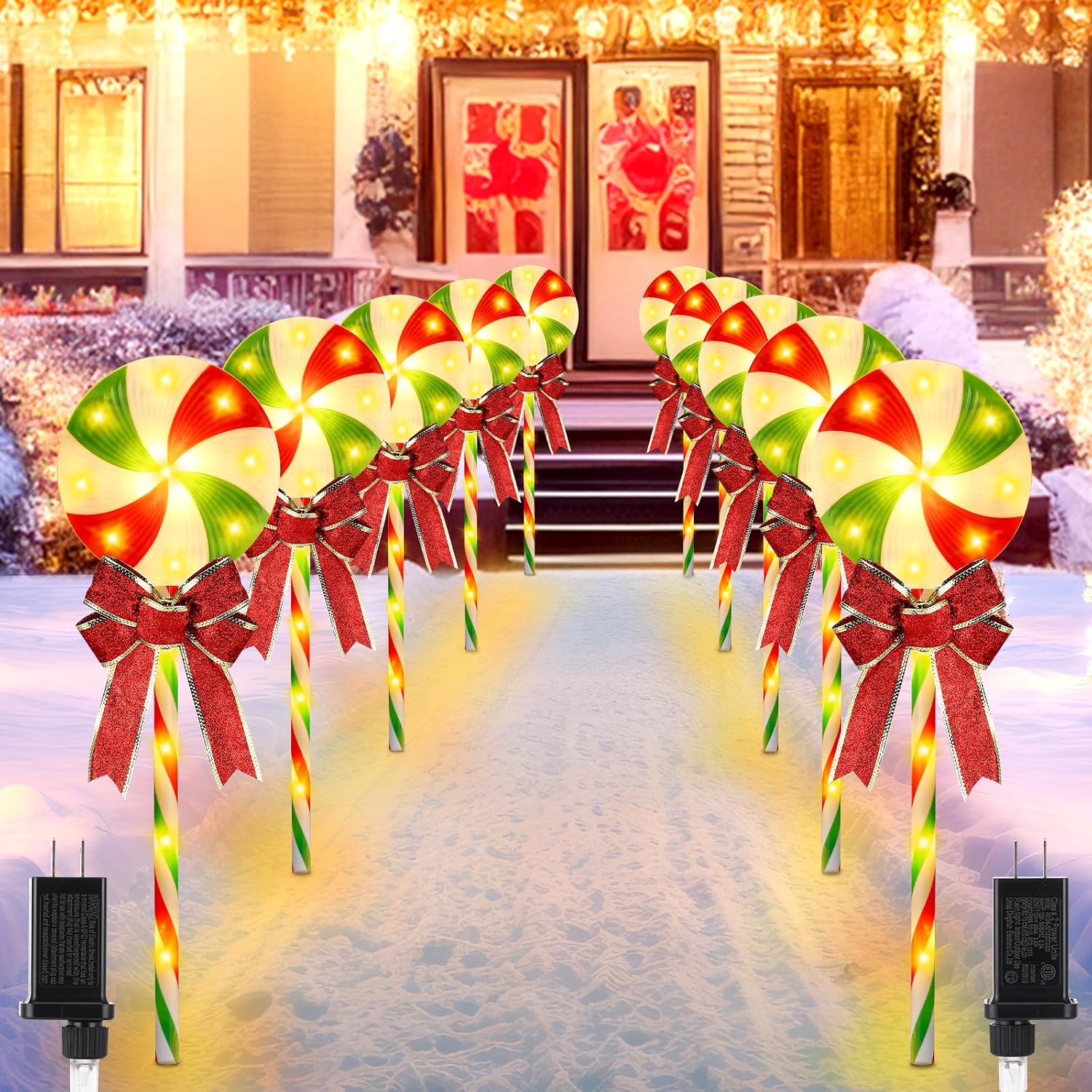 Lighting - Christmas Pathway Marker Lights, 10 Pack