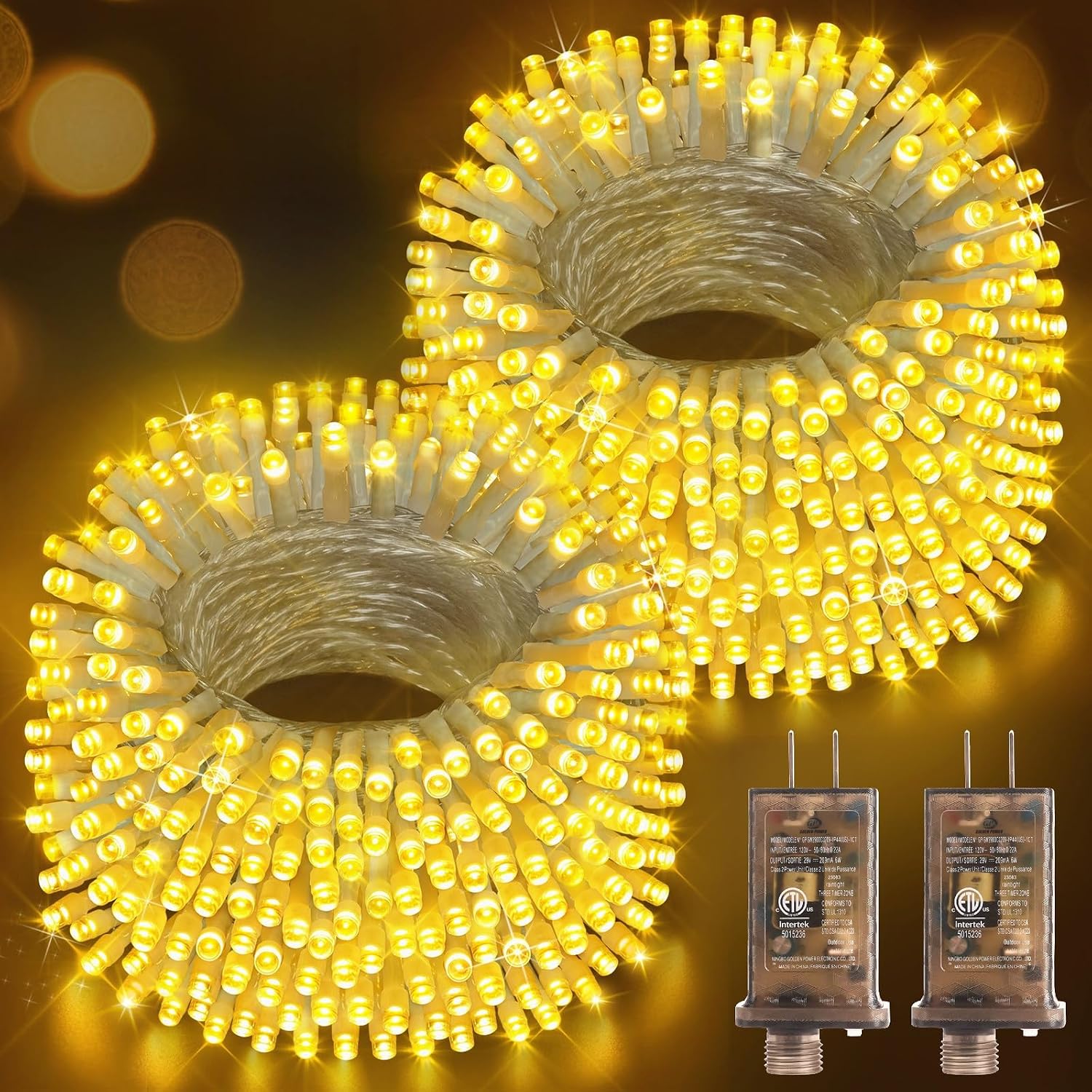 Lighting - Christmas String Lights Outdoor, 2 Pack