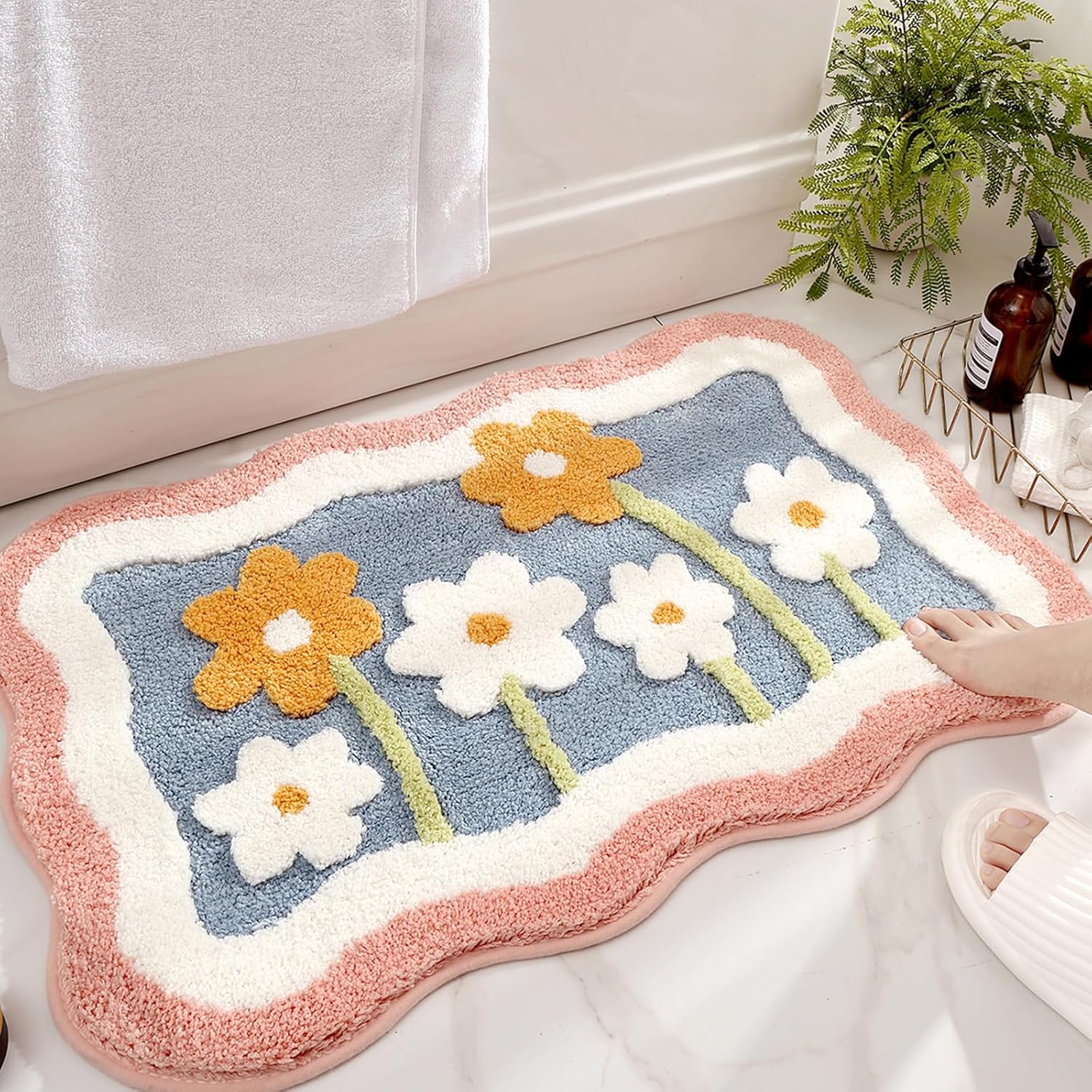 Bath Mat Non Slip Soft Faux Wo - đánh giá và giá Quick Dry Diatomite Bath Mat