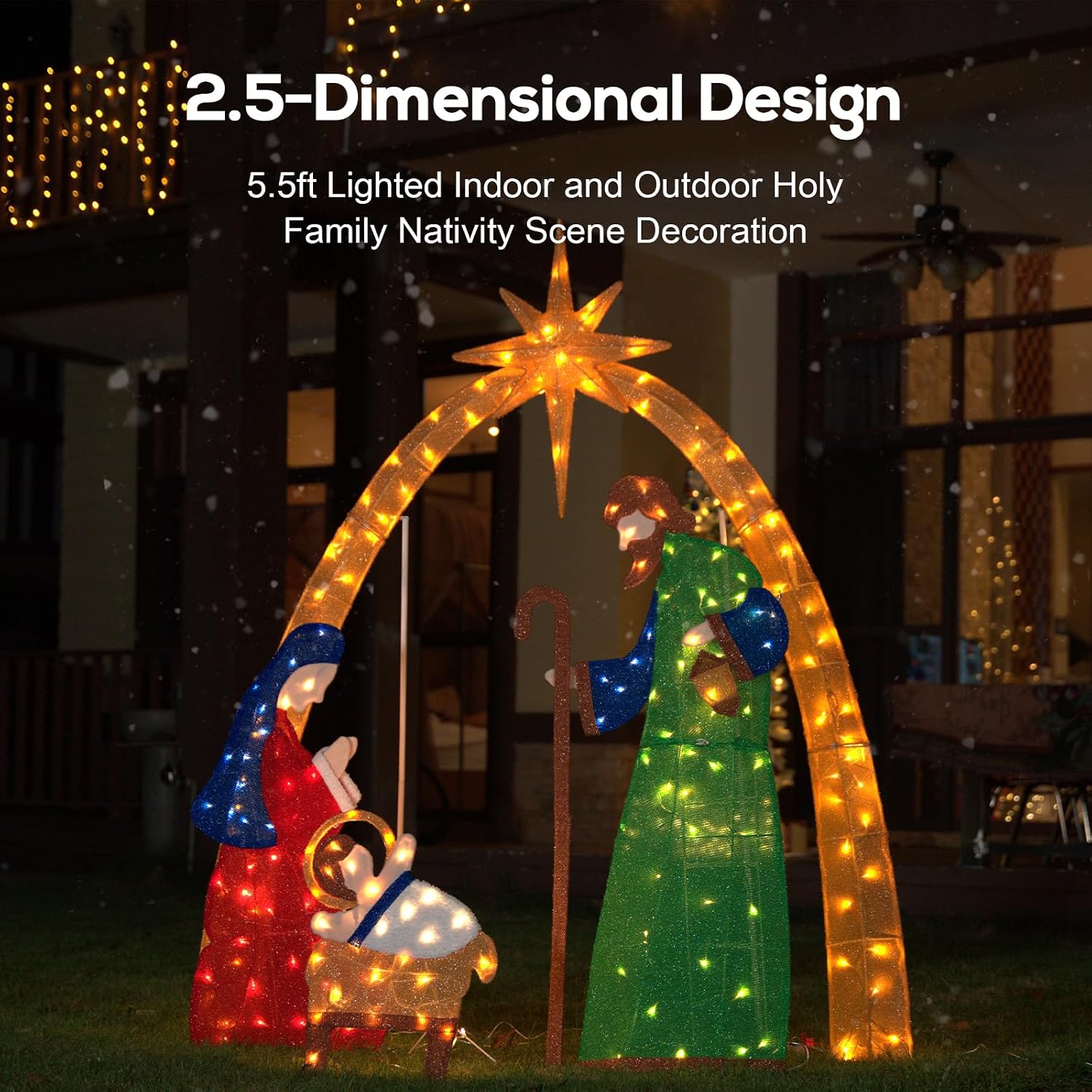 5.5 FT 2.5D Lighted Christmas  - đánh giá và giá Lighting
