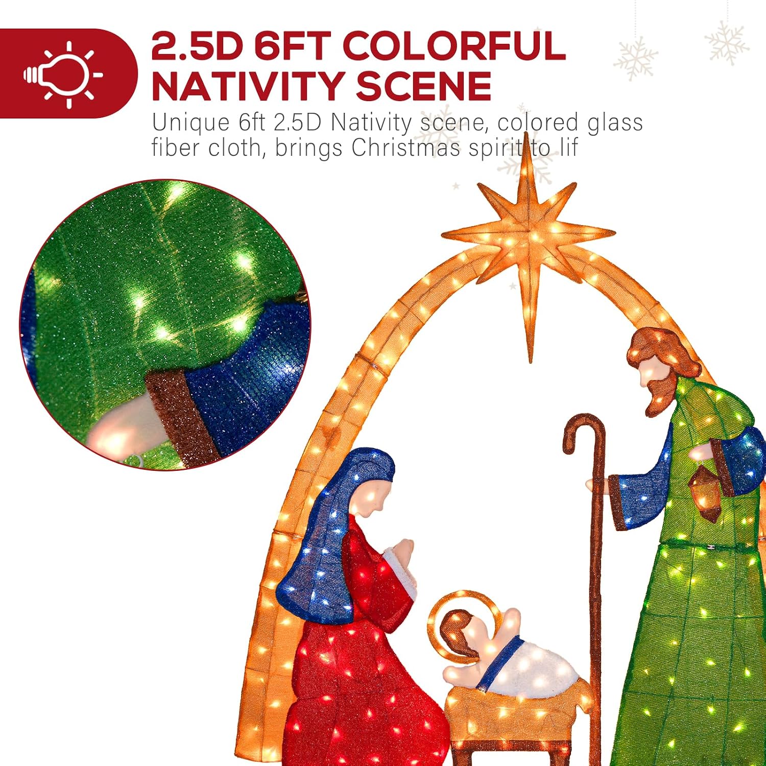 5.5 FT 2.5D Lighted Christmas  - đánh giá và giá Lighting