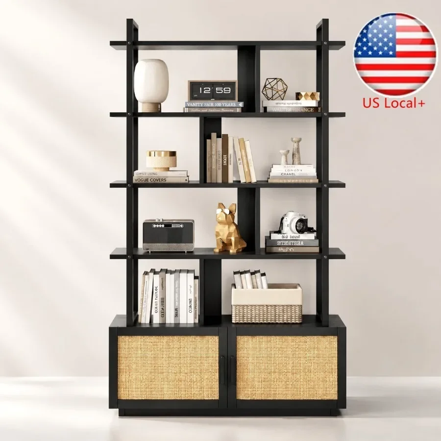 5-Tier Rattan Bookshelf with S - đánh giá và giá Storage & Organization