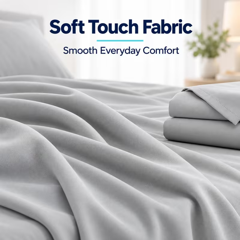 3/4pcs Bed Sheet Set, Soft Bre - đánh giá và giá Fitted Bed Sheets Deep Pocket