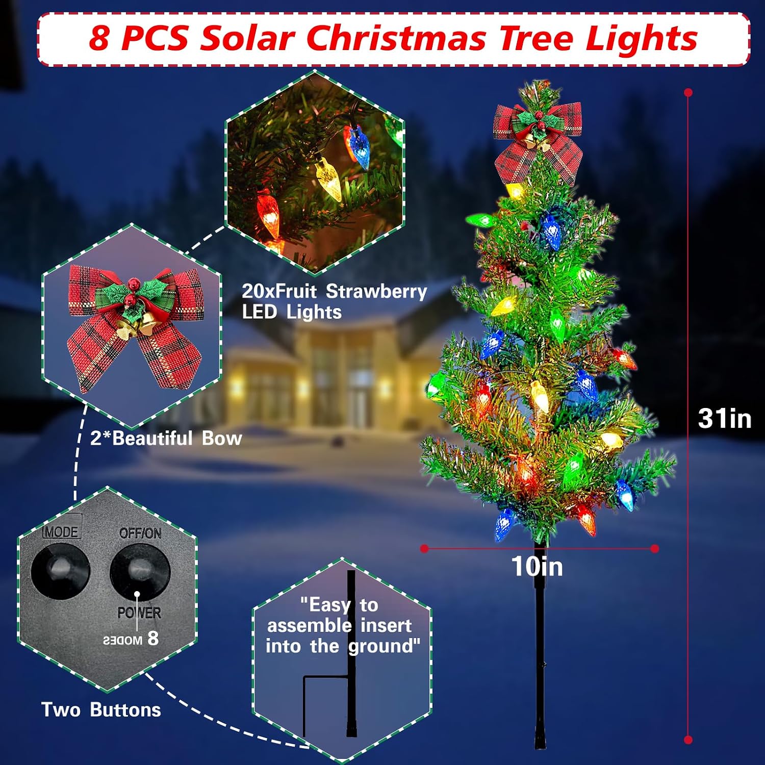 Solar Christmas Trees for Outd - đánh giá và giá Lighting